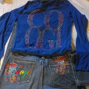 Coogi jeans & shirt